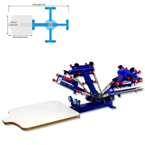 Desktop Type 4 Color 1 Station Screen Printing Machine Shirt Press Printer - Picture 1 of 9
