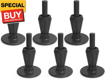 6Pcs Steel Stem Plastic Bed Frame Feet,Sturdy Bed Frame Legs for Replace Wheels, - Image 1 of 4