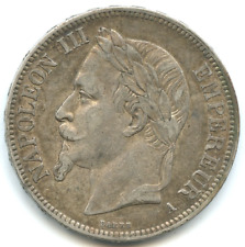 5 francs argent Napoléon III , tête laurée 1868 A n°E3715