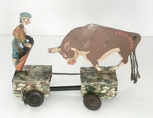 VTG RARE Marx Windup Tin Litho Walt Disney Ferdinand The Bull & Matador 1938 - Picture 1 of 15