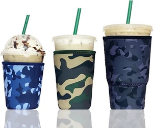 Mangas de café helado Baxendale para tazas de bebidas frías - Paquete de 3 neopreno reutilizable - Imagen 1 de 7