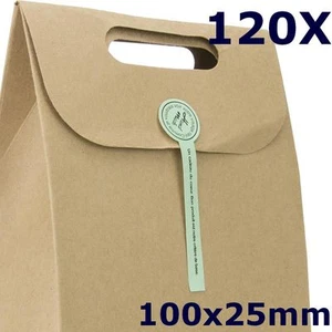 120X HandMade Paper Stickers Labels Seal Craft Preserve Gift Food Wedding Party - Picture 1 of 3