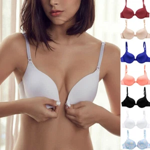 Ladies Bras Push Up Bra Front Closure Underwired Lift Up Brassiere Sexy Lingerie - Picture 1 of 19