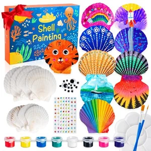 Kids Seashell Painting Kit Arts & Crafts Painting Gifts For Boys Girls Diy Creat - Picture 1 of 8