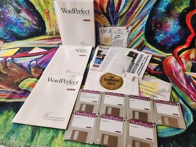 WordPerfect for DOS 6.0 Rare w/ Manuals, Advertising, Discs & Data Perfect Demo! - Image 1 of 4