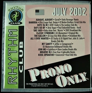 PROMO ONLY "RHYTHM CLUB JULY 2002" DJ PROMO CD COMPILATION 12 TRACKS B2K *NEW* - Picture 1 of 4
