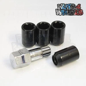 TUNER LOCKING WHEEL NUTS BLACK 12x1.25 fits Nissan 350Z - Picture 1 of 1