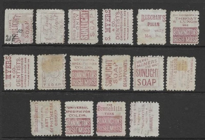 New Zealand QV 2 1/2d Under Printed With Adverts Stamp Issues As Scans (2 Scans) — 第 1/2 张图片