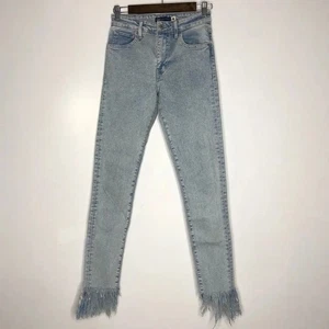 Levi's Made & Crafted Skinny Frayed Fringe Hem High Rise Jean Size 26 - Picture 1 of 11