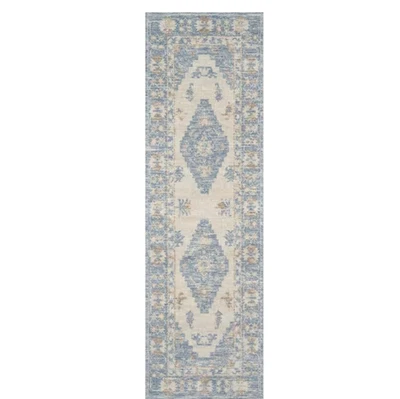 Momeni Anatolia ANA-1 Blue 2 ft. x 8 ft. Runner Rug - Image 1 of 4