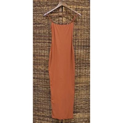 SKIMS Long Slip Dress sz XS Fits Everybody Bronze Cami Maxi Stretch Soft Lounge - Image 1 of 4