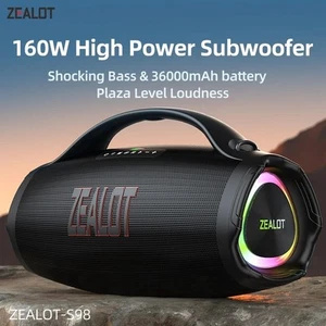 ZEALOT-S98 Portable Bluetooth Speaker 160W Waterproof 36000mAh Wireless USB TF - Picture 1 of 12