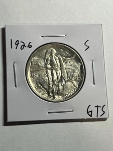 1926-S Oregon Trail Commemorative Silver Half Dollar UNC - Picture 1 of 4