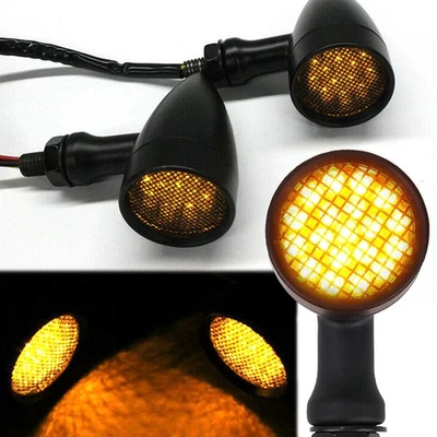 Pair Motorcycle Bullet LED Turn Signal Light Lamp For Kawasaki Vulcan S650 Foto 1 de 4