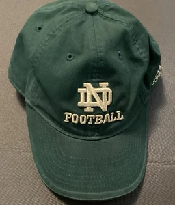 Notre Dame Hat Cap Strap Back Fighting Irish Football Green & Gold - Picture 1 of 4
