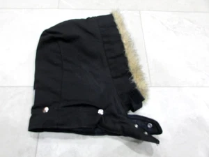 Capucha Carhartt A01 negra vintage de lona negra con acolchado forrado de piel - Imagen 1 de 5