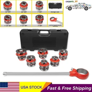 FOR RIDGID 36475 12-R 1/2" - 2" NPT EXPOSED RATCHET THREADER SET W/ CASE - Picture 1 of 20