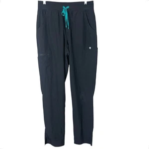 FIGS Technical Collection Yola FREEx Lined Skinny Straight Scrub Pants Black  - Picture 1 of 15