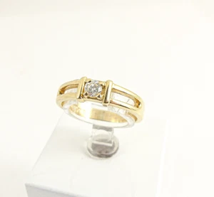 18ct Gold Diamond Ring Solitaire Single Band Hallmarked size L 1/2 with Gift Box - Picture 1 of 8