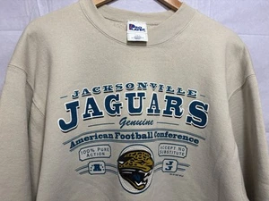 Vintage Jacksonville Jaguars Sweatshirt Crewneck Gray Men’s Large NFL Football - Picture 1 of 11