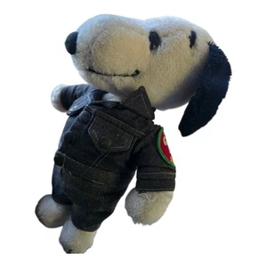 Vintage 1968 Applause Snoopy 11-12 Zoll Plüsch United Feature Syndicate mit Denim - Bild 1 von 11