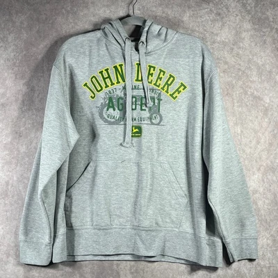 Sudadera con Capucha John Deere Para Hombre Talla Grande Gris Equipo Agrícola Trabajo Exterior Foto 1 de 4