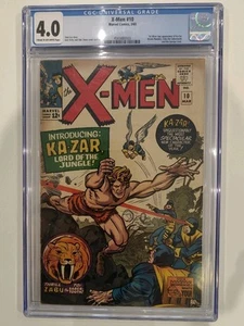 X-Men #10 - CGC 4.0 C/OW Marvel Comics 1965 1st Silver Age Ka-Zar - Picture 1 of 2