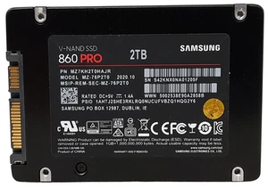 Samsung 860 PRO MZ-76P2T0 2TB Sata 2.5" SSD Solid State Drive 95% Health - Afbeelding 1 van 2
