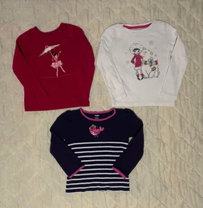 GYMBOREE Girls Size 5 Long Sleeve Shirts Ballerina, Bird, Girl w/ Polar Bear - Picture 1 of 10