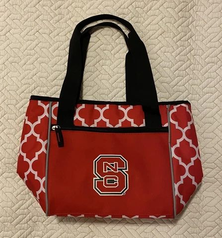 NC State Wolfpack Red Insulated Shoulder Tote Cooler Bag - Beach Pool Tailgating Cover