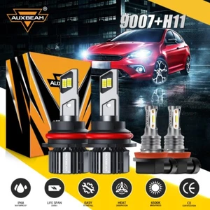 For Nissan Pathfinder 2005-2012 AUXBEAM LED Headlight Hi/Lo+Fog Light Bulb 6500K - Picture 1 of 12