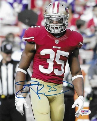 Foto autografiada 8x10 firmada por Eric Reid de los 49ers de San Francisco certificado de autenticidad PSA/ADN 407 Foto 1 de 2