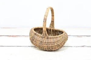 Cesta de ramita ovalada tejida a mano vintage cesta de reunión cesta decorativa - Imagen 1 de 9
