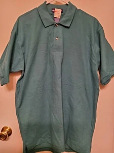 Vintage Neu mit Etikett! Fruit of the Loom Poloshirt grün kurzarm 100% Baumwolle Größe L - Bild 1 von 4