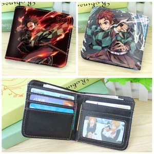 Anime Demon Slayer Kamado Tanjirou Cosplay PU Leather Purse Wallet - Picture 1 of 1