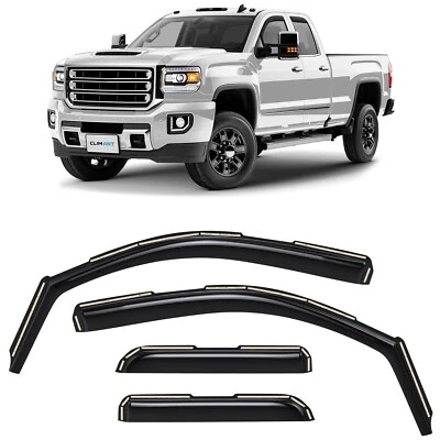 Солнцезащитные козырьки ветрозащитные для GMC Sierra 2015-2019 годов выпуска с двойной кабиной 2500HD/3500HD - Изображение 1 из 4