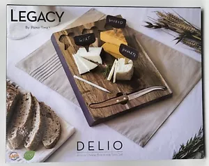 Picnic Time Legacy Delio Acacia Cheese Board and Tools Set - New - Picture 1 of 5