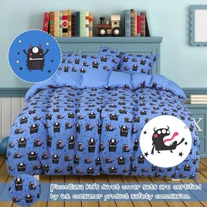 Juego de cama de 5 piezas de poliéster microfibra para niños pequeño patrón de dibujos animados negros - Imagen 1 de 11