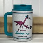 vintage flamingo hilton reno bowling plastic travel coffee mug With Lid