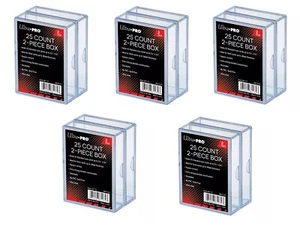 10 Boxes- Ultra Pro 2 Piece Slider Box 25 Count Plastic Card Case (5 Packs of 2) - Picture 1 of 2