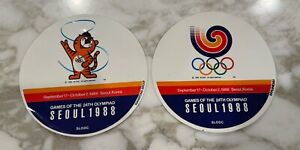 Vintage 1988 Seoul Summer Olympics Original Decal Stickers (Lot Of 2)