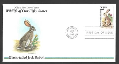 1987 US Postage - SCOTT 2305 - RABBIT - FDC PCS (Postal Commemorative Society) - Image 1 of 4