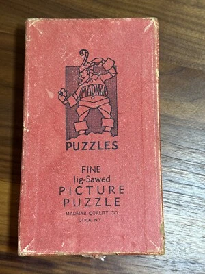 RARE Vintage Madmar Ahunting We Will Go Antique Wooden Jig-Sawed Puzzle - Image 1 of 4