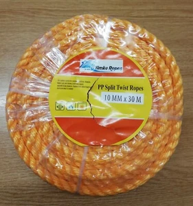 30M x 10MM ORANGE POLY ROPE Coil Polyrope Boat Tarp Polypropylene Nylon - Picture 1 of 1