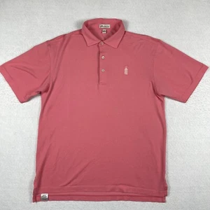 Peter Millar Polo Shirt Mens Medium Pink Golf Preppy Casual Work Travel Office - Picture 1 of 12