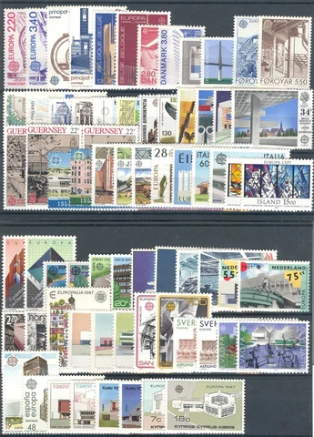 1987 EUROPA CEPT complete year set MNH Cover