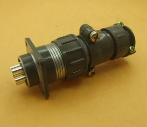 1 set metal P20K9Q Contacts 5-Pin Aviation Plug Connector M20 Panel Mount Flange - Picture 1 of 7