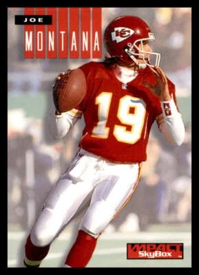 SkyBox Impact #122 1994 Joe Montana Kansas City Chiefs Foto 1 de 2