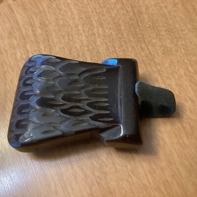 VTG Bakelite Metal Coat Cloak Cape Clasp Fastener Carved Shank Button  (2) - Image 1 of 4