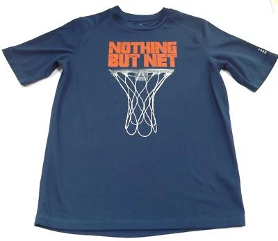 boys Lands End quick dry lightweight blue basketball shirt t-shirt L 14 16 - Image 1 of 4
